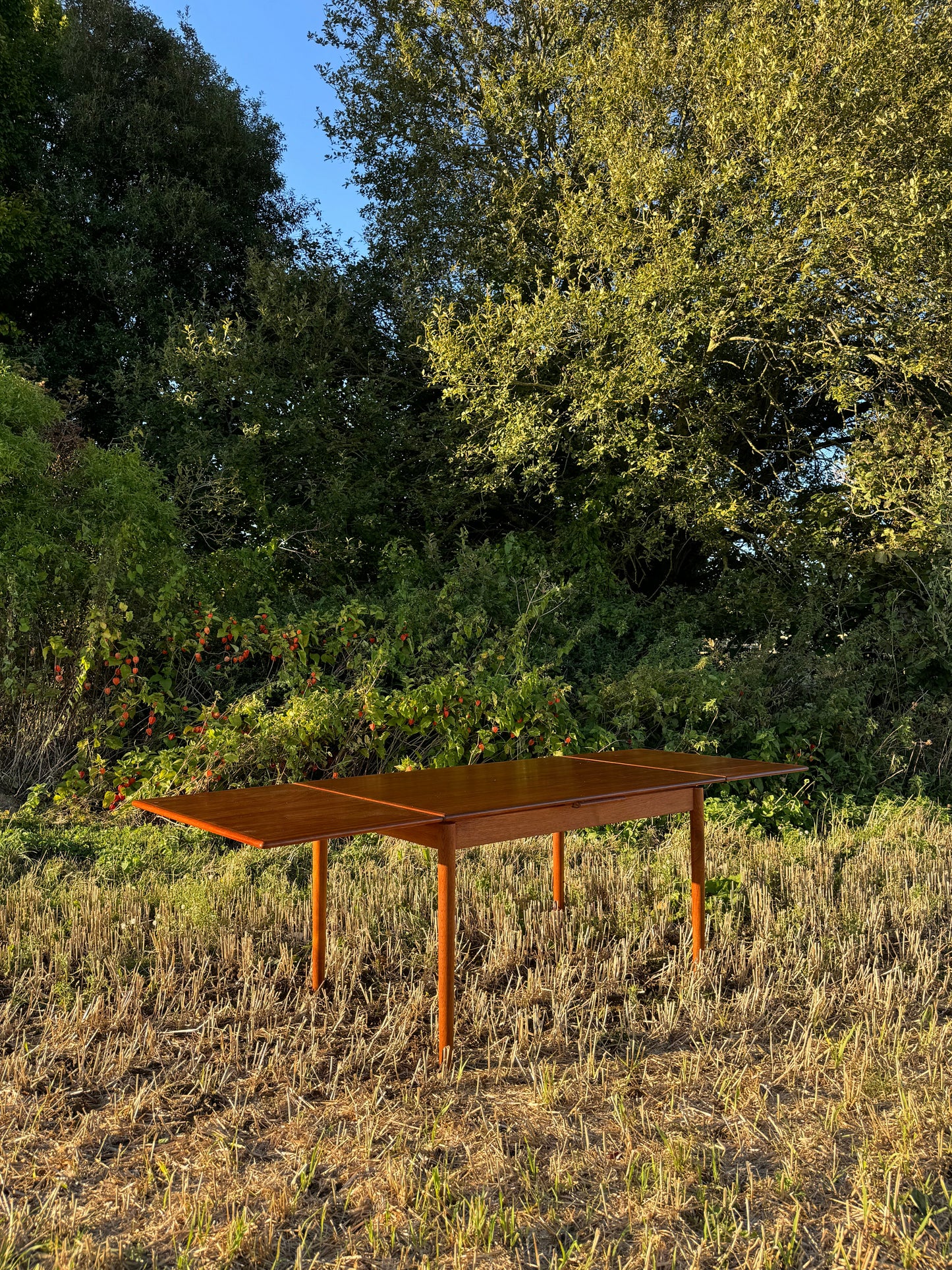Midcentury Danish Extending Teak Table By A.M. Mobelfabrik. Vintage Modern / Retro Style
