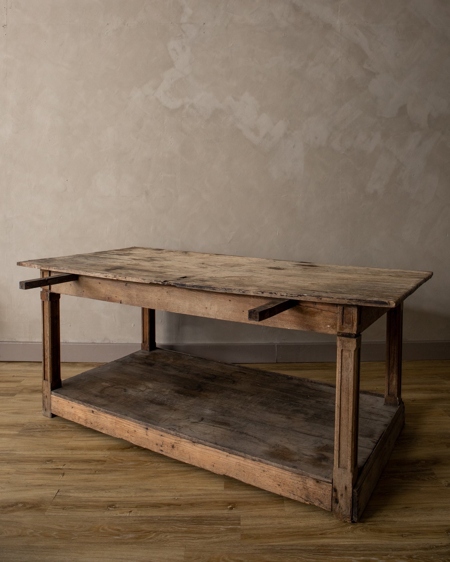 Antique Factory Draping Table