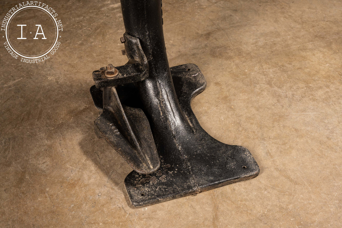 Vintage Cast Iron Machine Base Pub Table