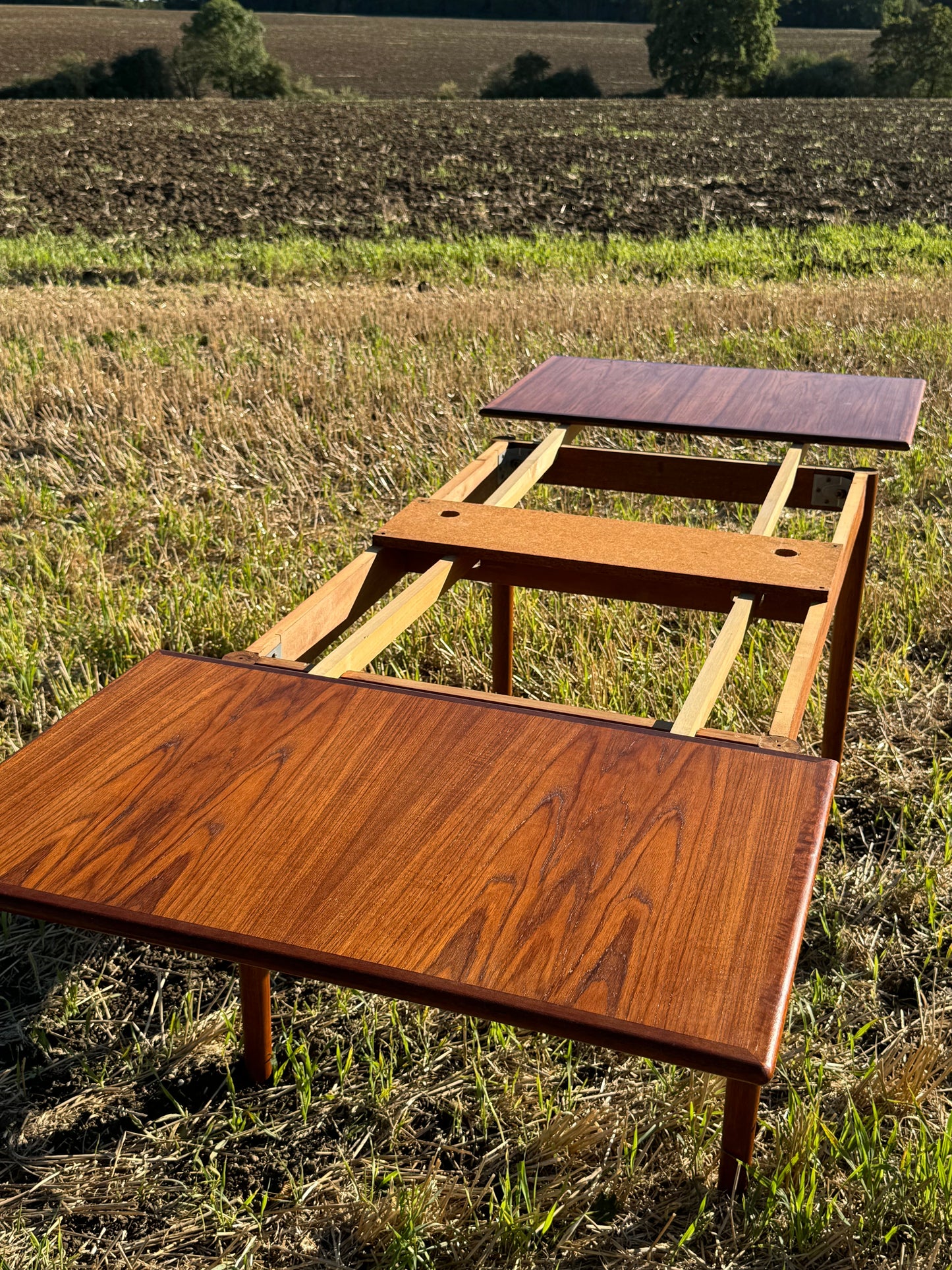 Midcentury Danish Extending Teak Table By A.M. Mobelfabrik. Vintage Modern / Retro Style