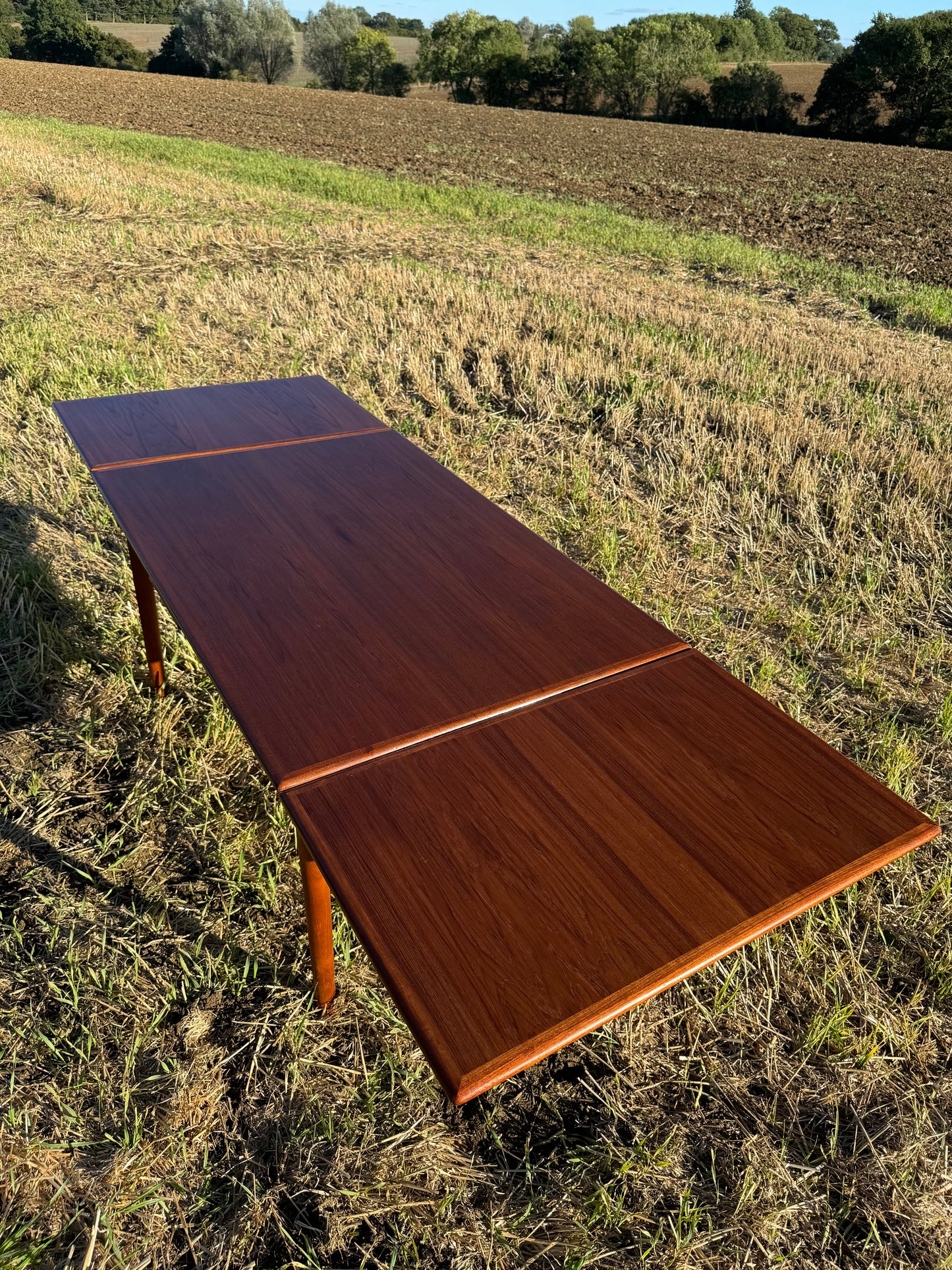 Midcentury Danish Extending Teak Table By A.M. Mobelfabrik. Vintage Modern / Retro Style