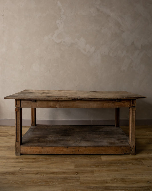 Antique Factory Draping Table